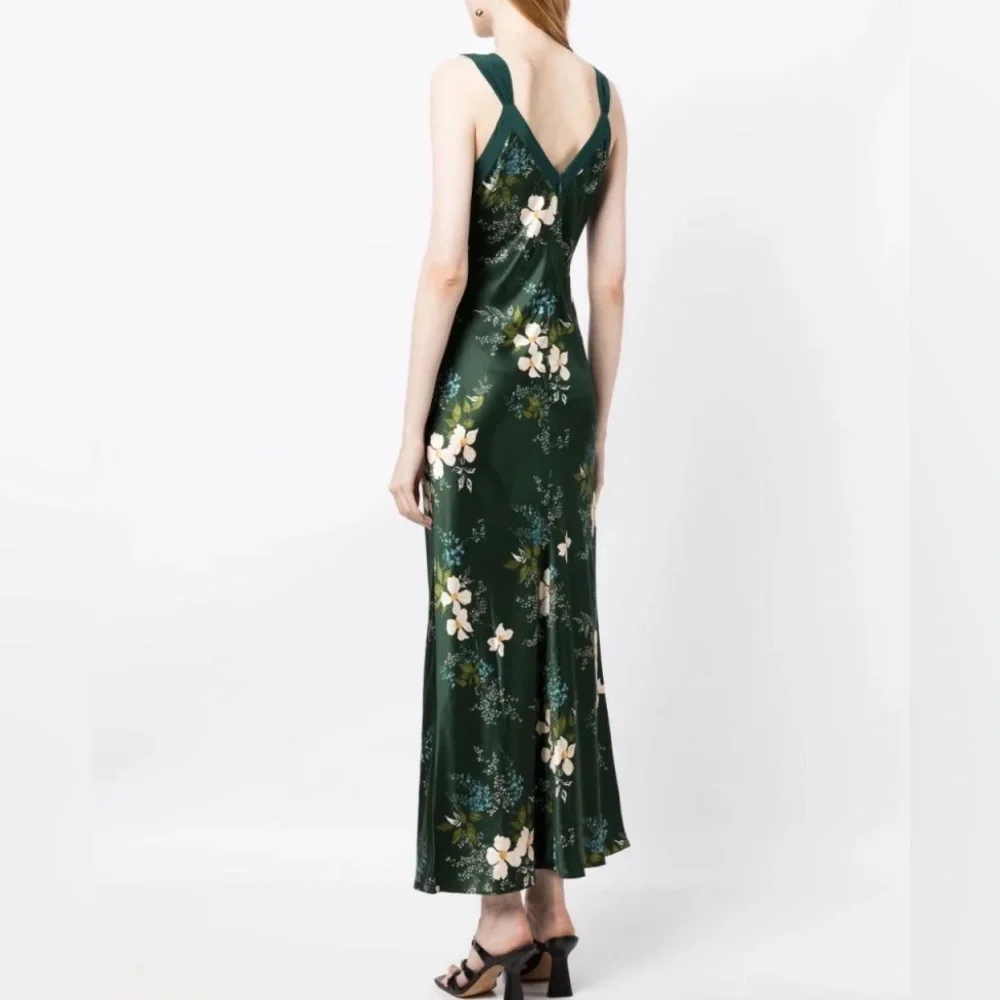 Reformation Neola floral-print silk dress, Brand new, never worn, never washed._7